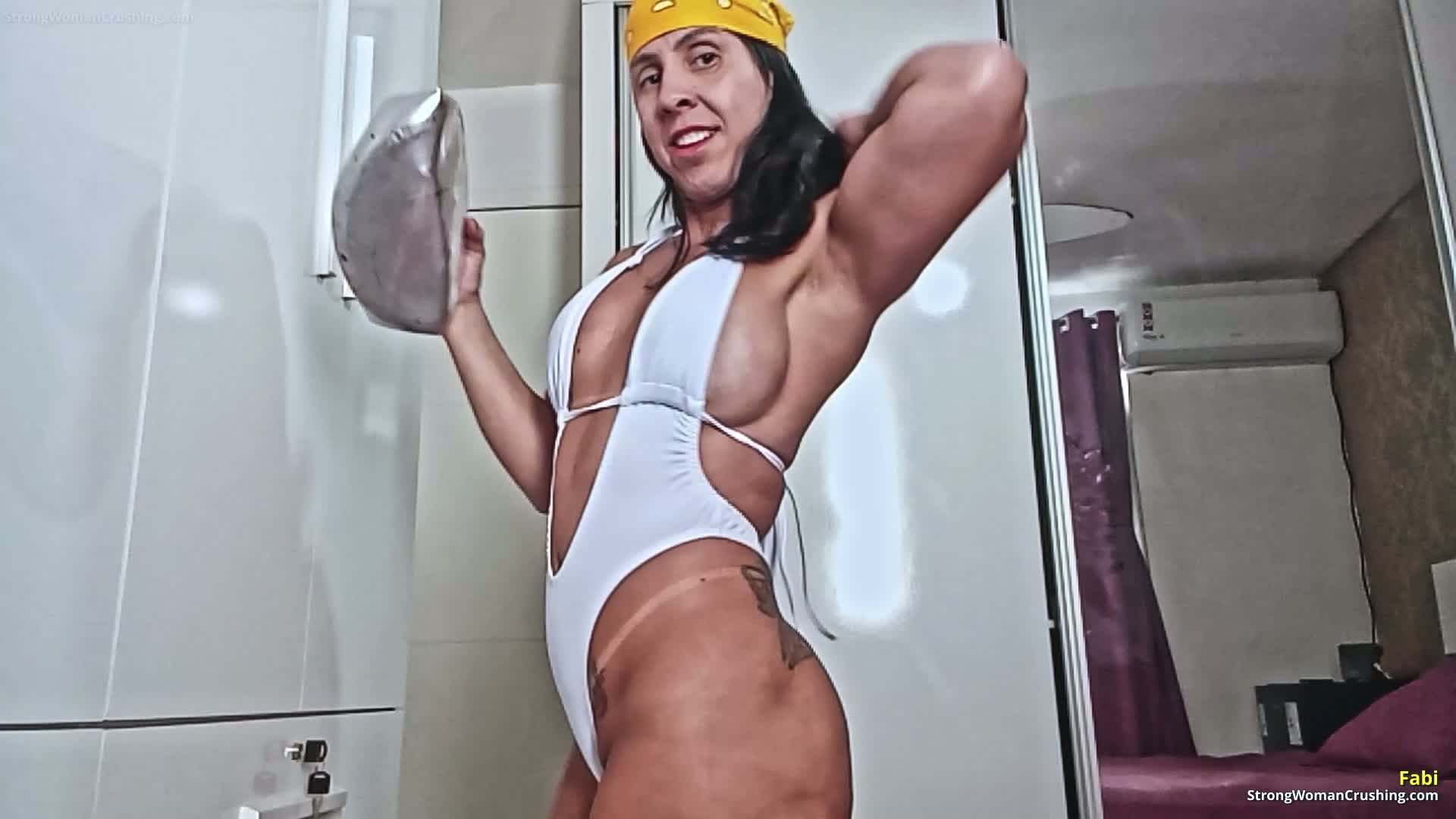 Fabi smashes a metal pan