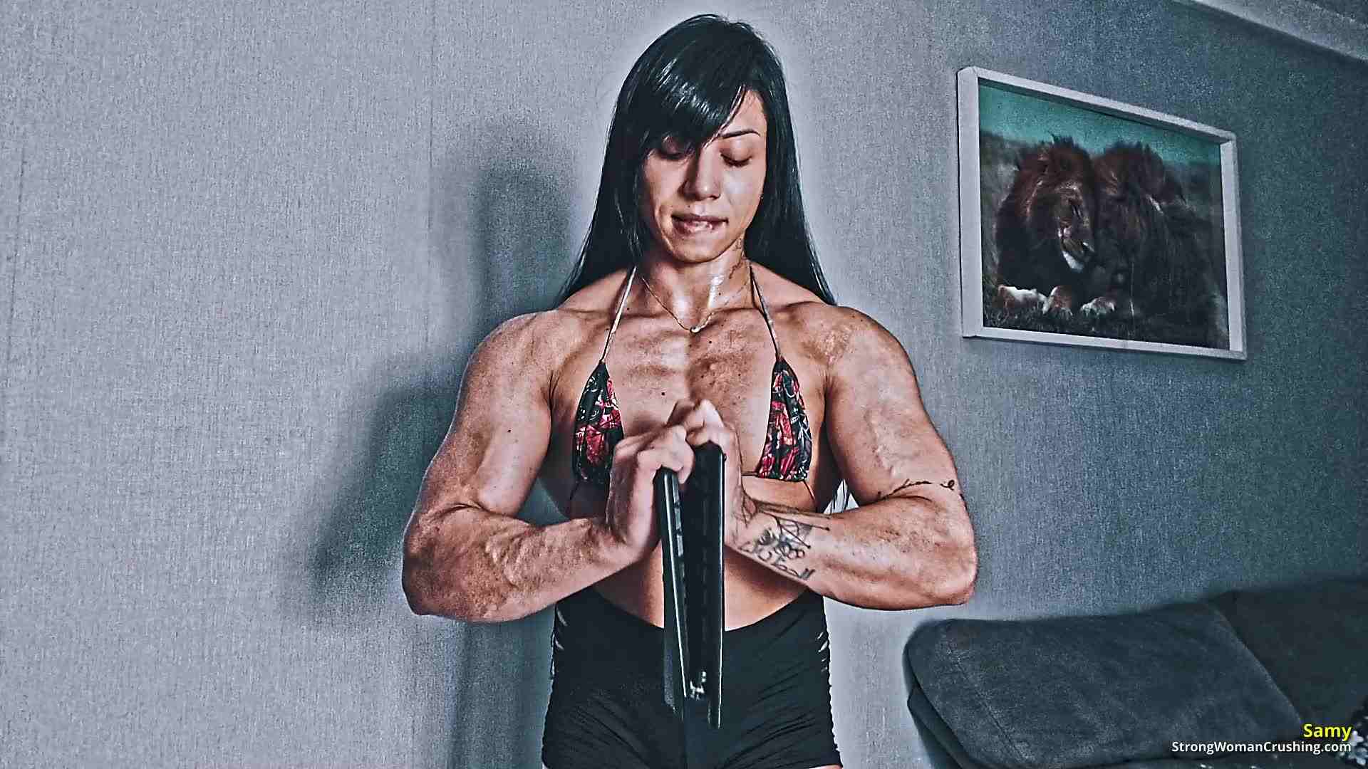 Samy destroys a keyboard